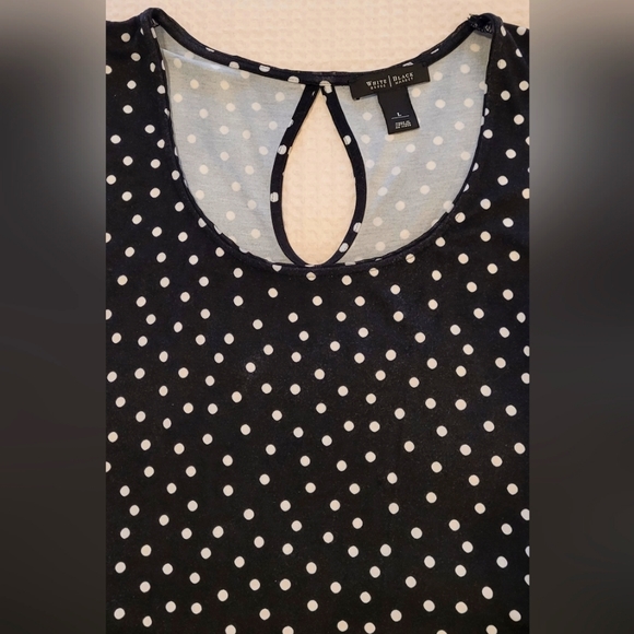 White House Black Market Shirt with Belt. Size L in Black & White - Picture 4 of 8